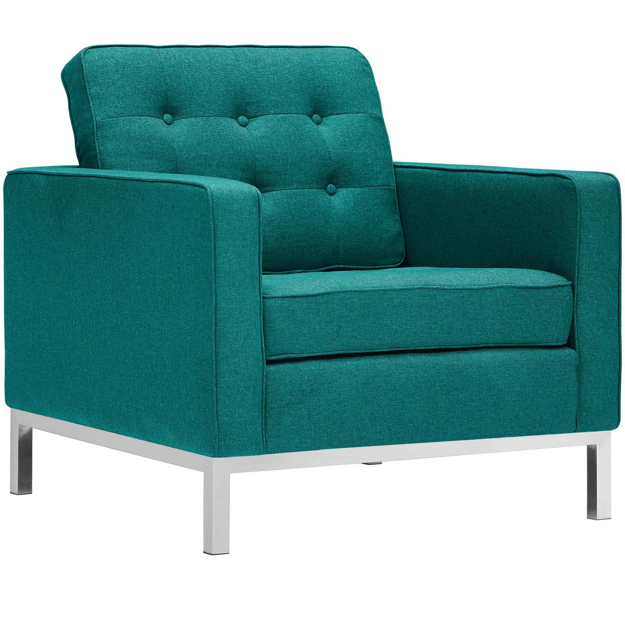 Luma Fabric Armchair, Teal