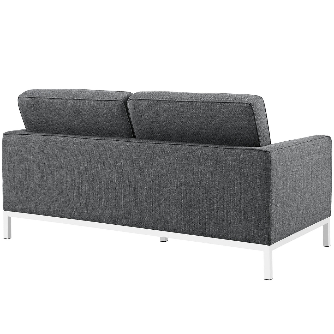 Loft Upholstered Fabric Loveseat, Gray