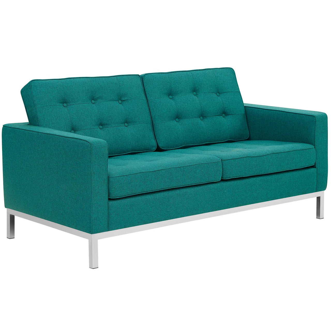 Luma Fabric Loveseat, Teal