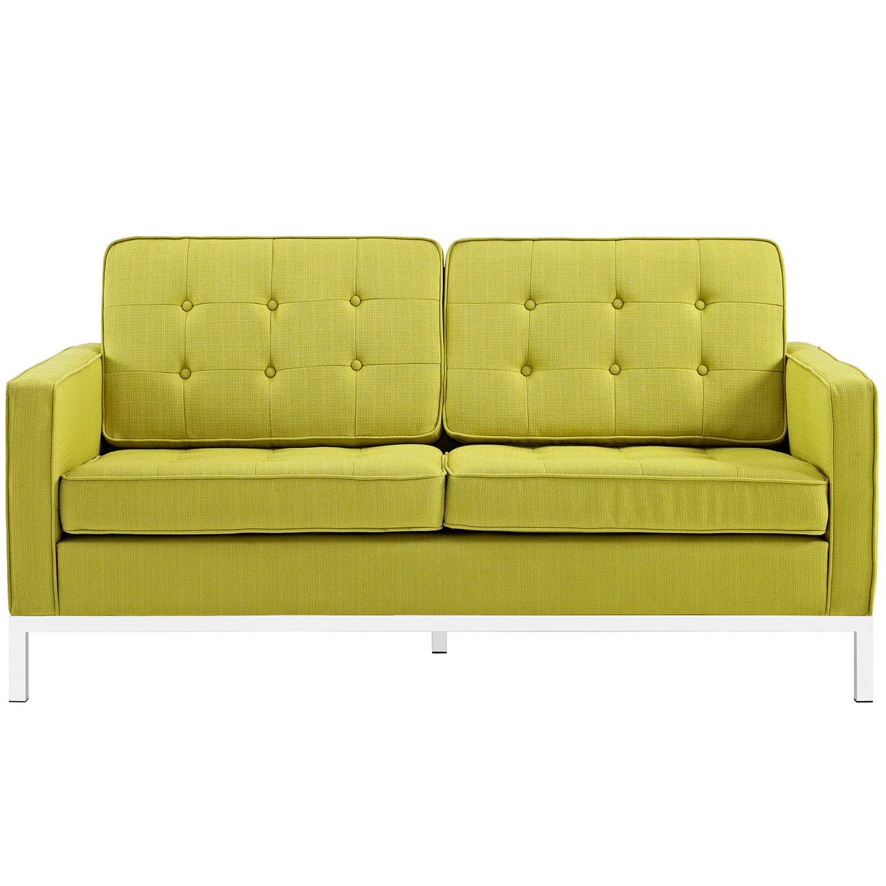 Luma Fabric Loveseat, Chartreuse