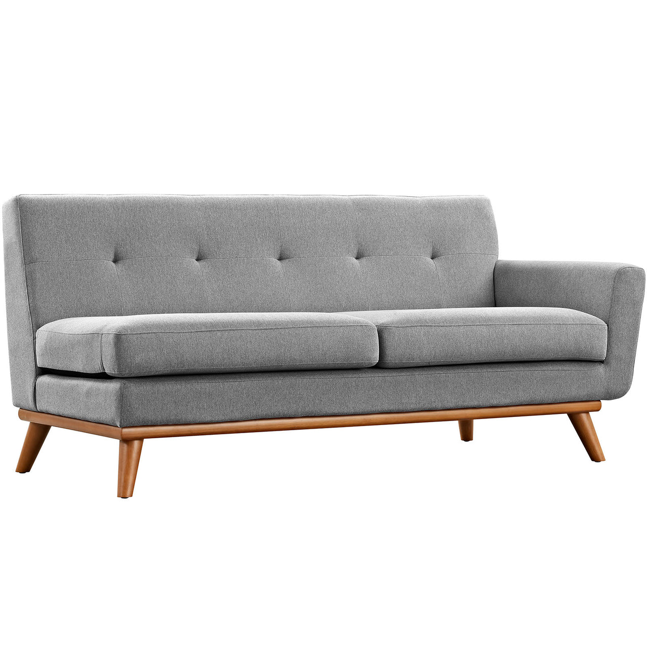 Engage Left-Facing Upholstered Fabric Sectional Sofa, Expectation Gray