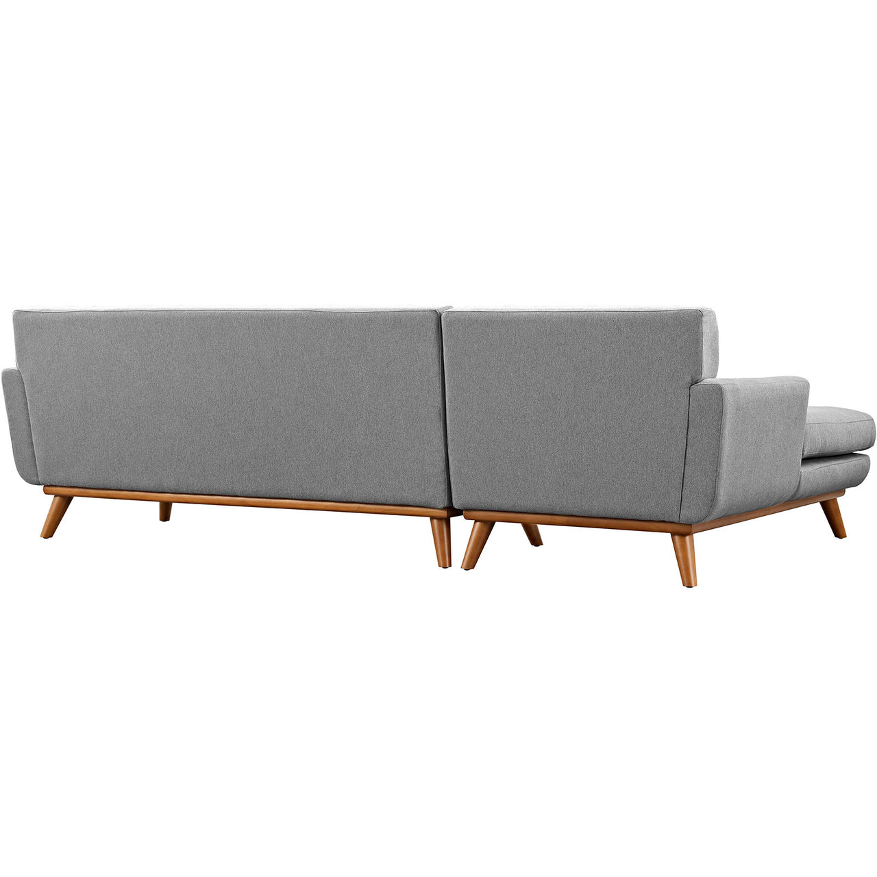 Engage Left-Facing Upholstered Fabric Sectional Sofa, Expectation Gray