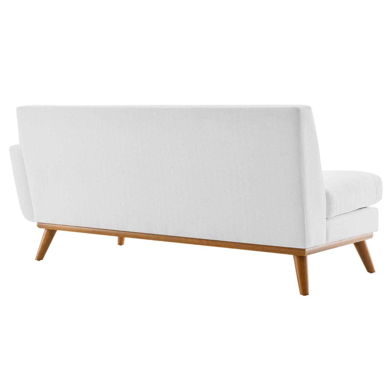 Engage Left-Facing Upholstered Fabric Sectional Sofa, White