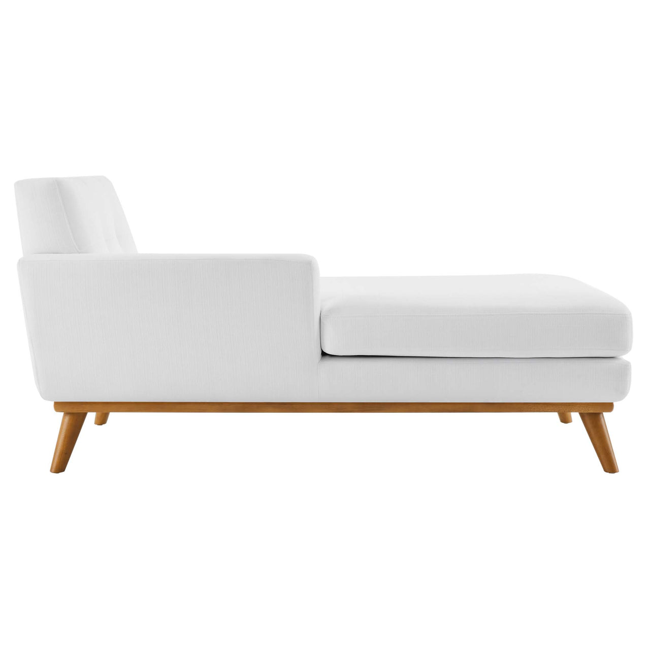 Engage Left-Facing Upholstered Fabric Sectional Sofa, White