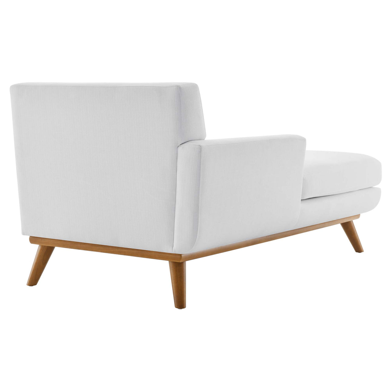 Engage Left-Facing Upholstered Fabric Sectional Sofa, White