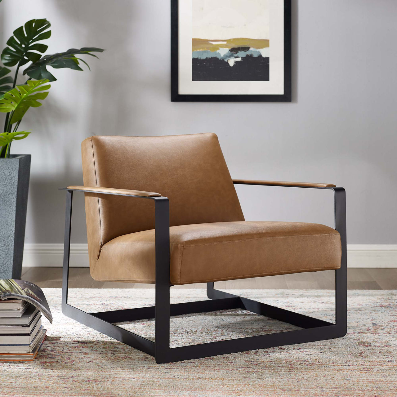 Clarity Eco-Leather Armchair, Tan