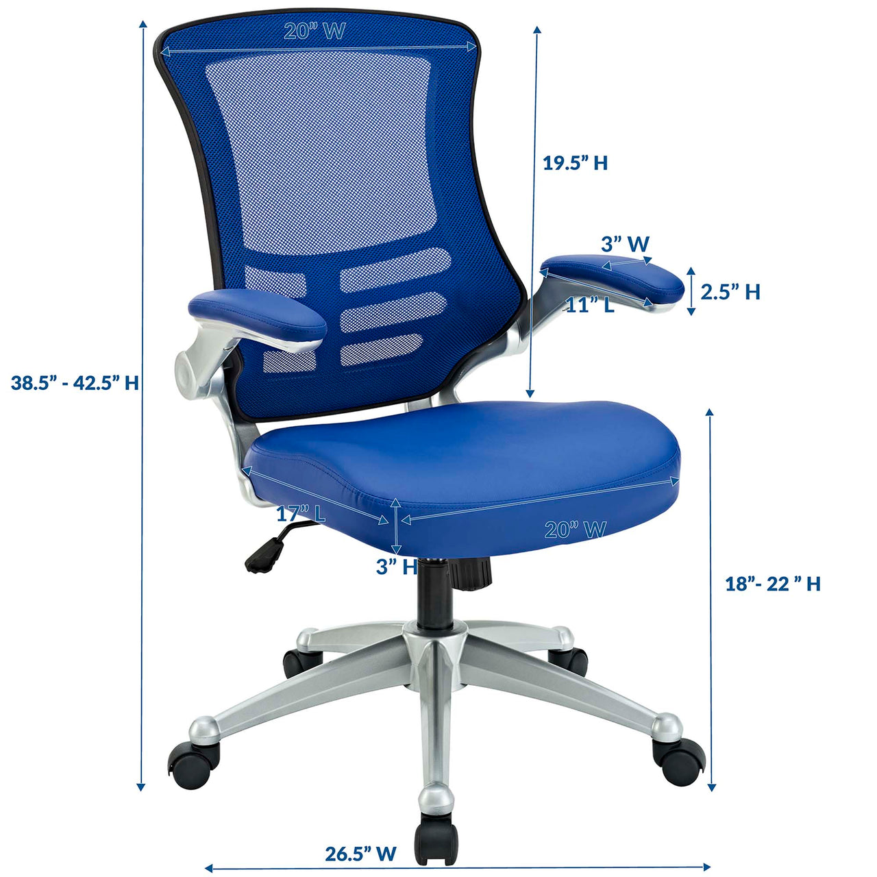 Ascend Office Chair, Blue