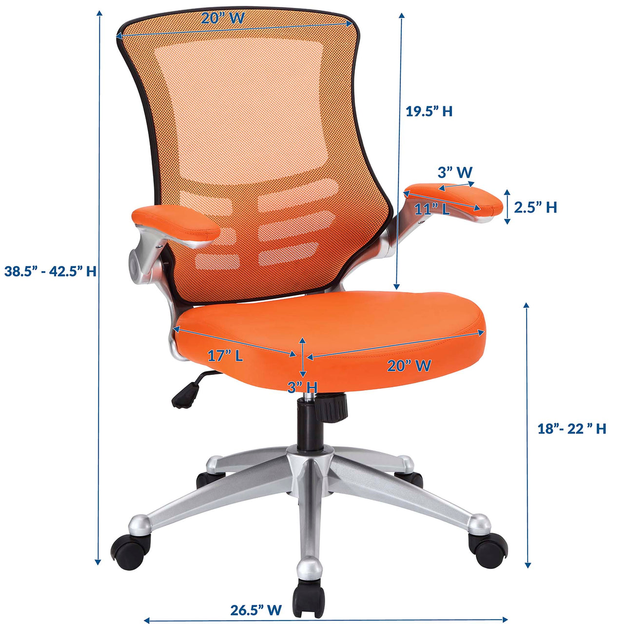 Ascend Office Chair, Orange