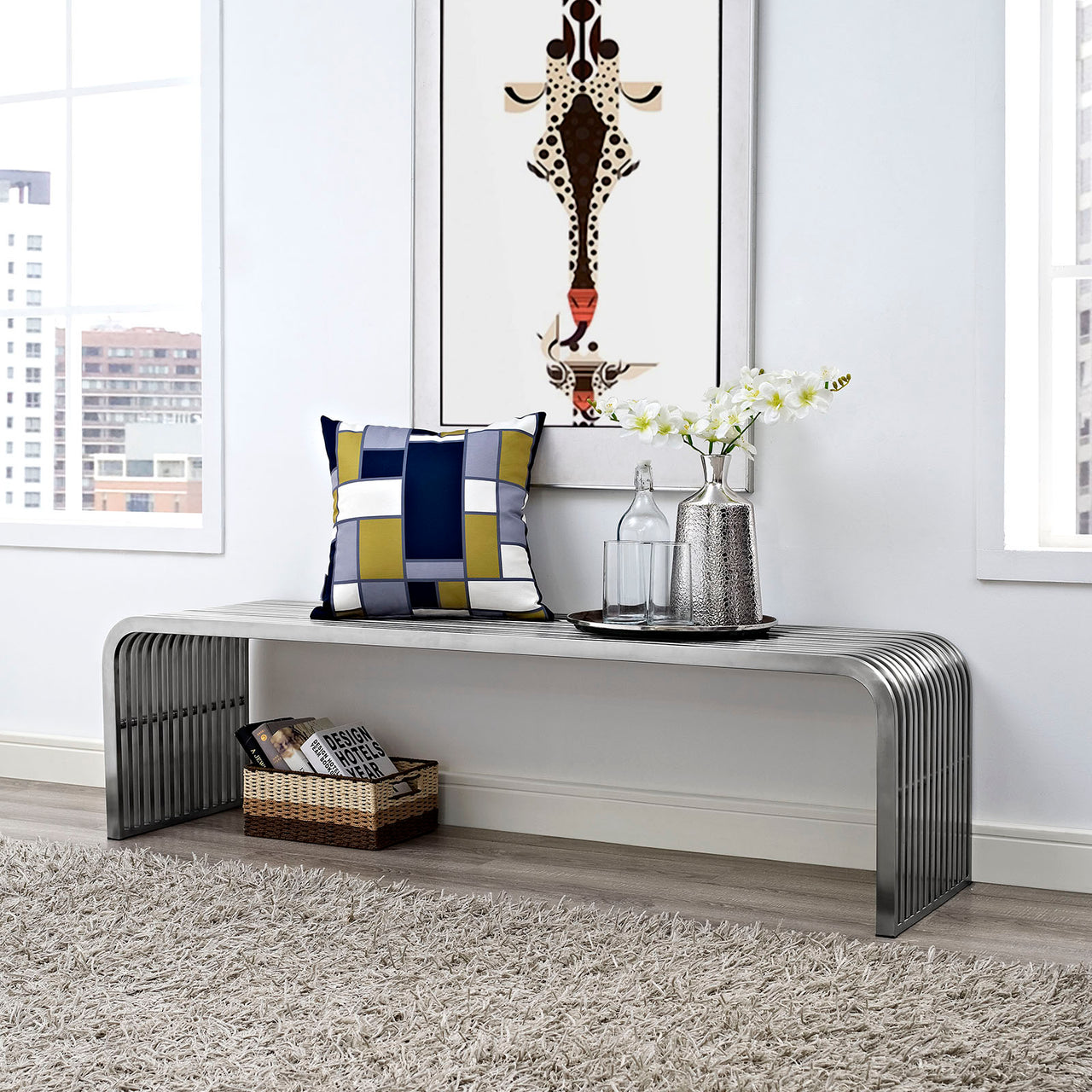 Majestix Bench, Large, Silver