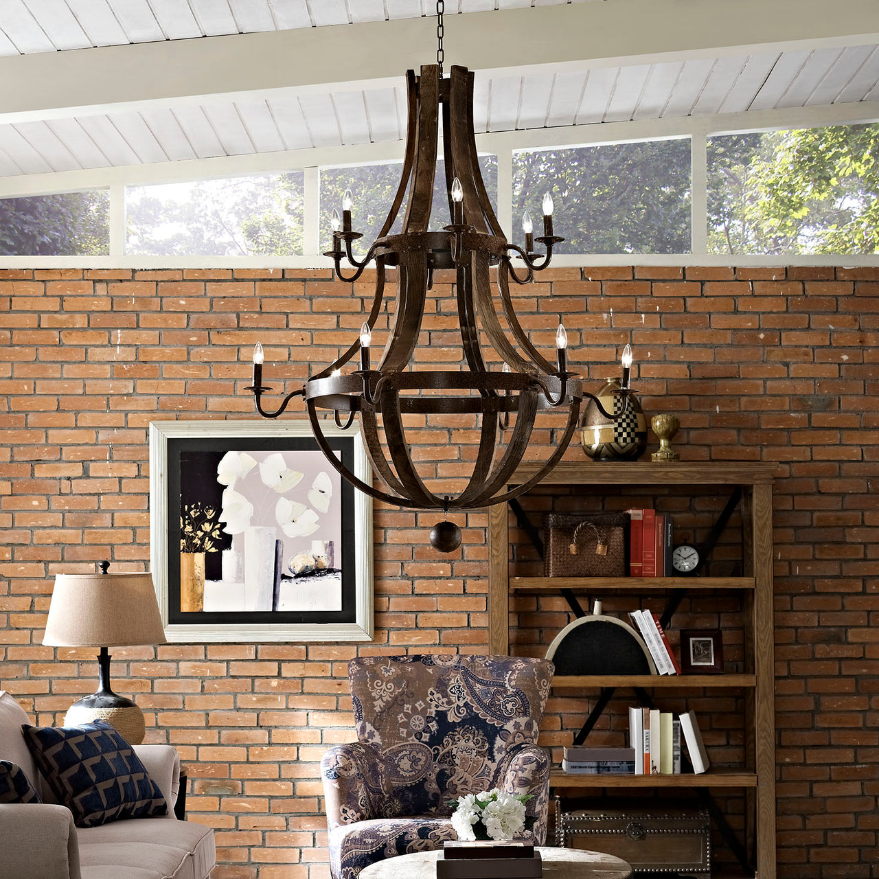 Trebuchet Chandelier, Brown