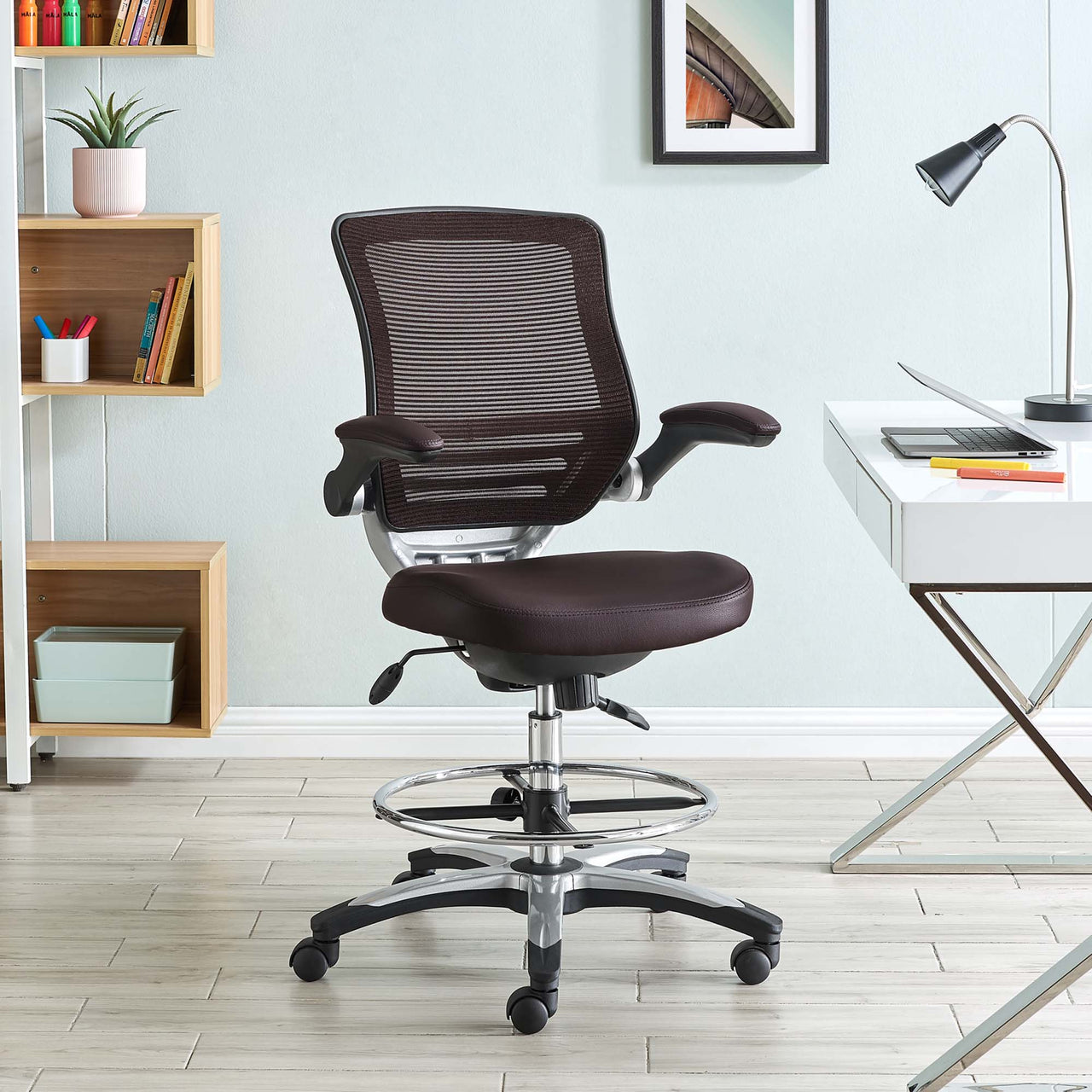 Edge Drafting Chair, Brown