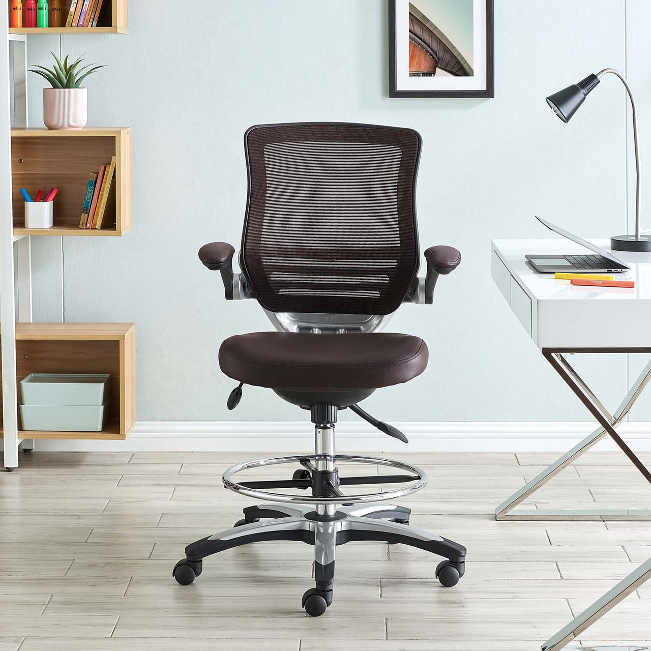 Edge Drafting Chair, Brown