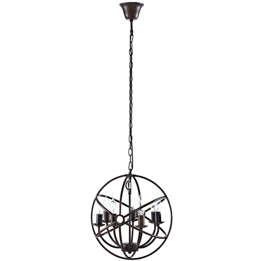 Atom Chandelier, Brown