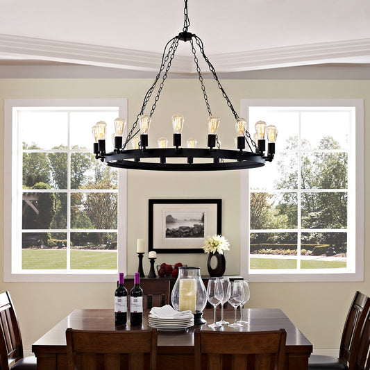 Calviora Chandelier, Small, Brown