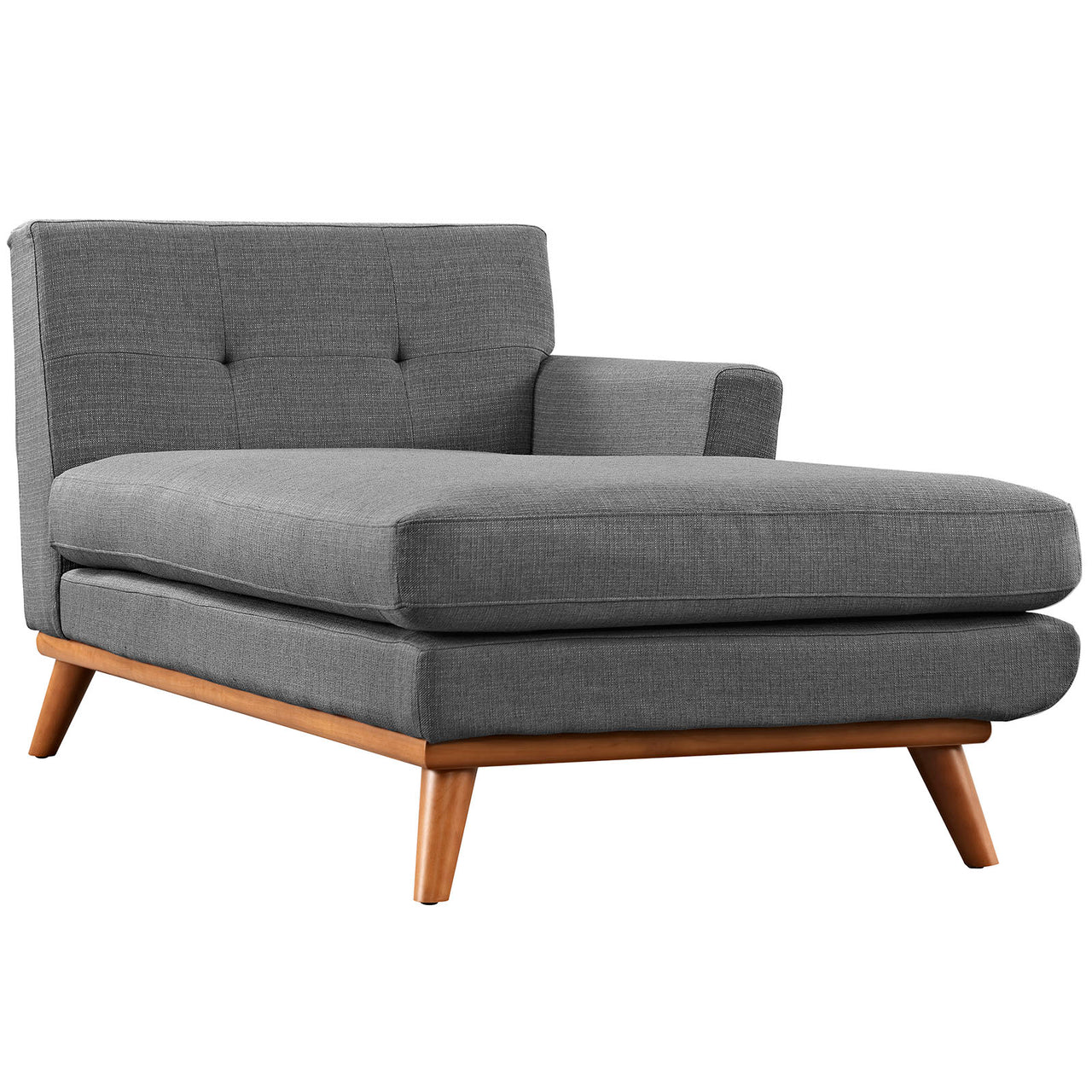 Engage Right-Facing Upholstered Fabric Sectional Sofa, Gray
