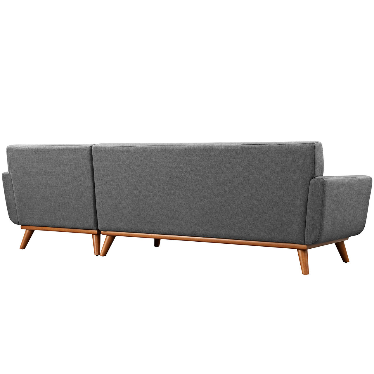 Engage Right-Facing Upholstered Fabric Sectional Sofa, Gray