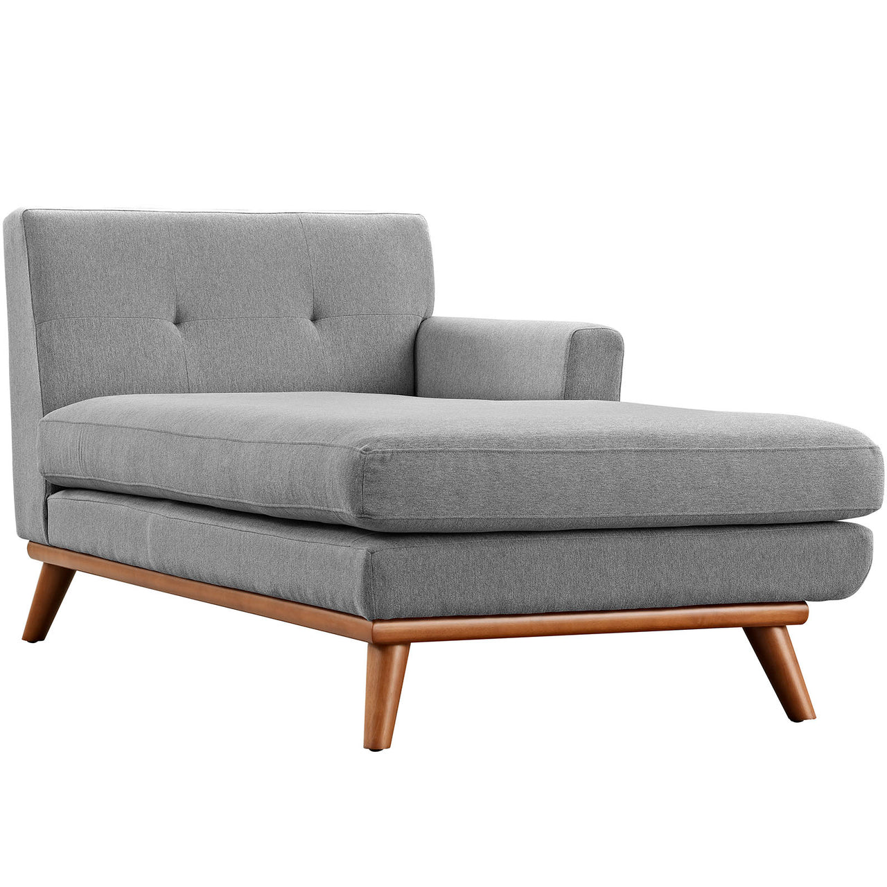 Rendezvous Right-Facing Fabric Sectional Sofa, Light Gray