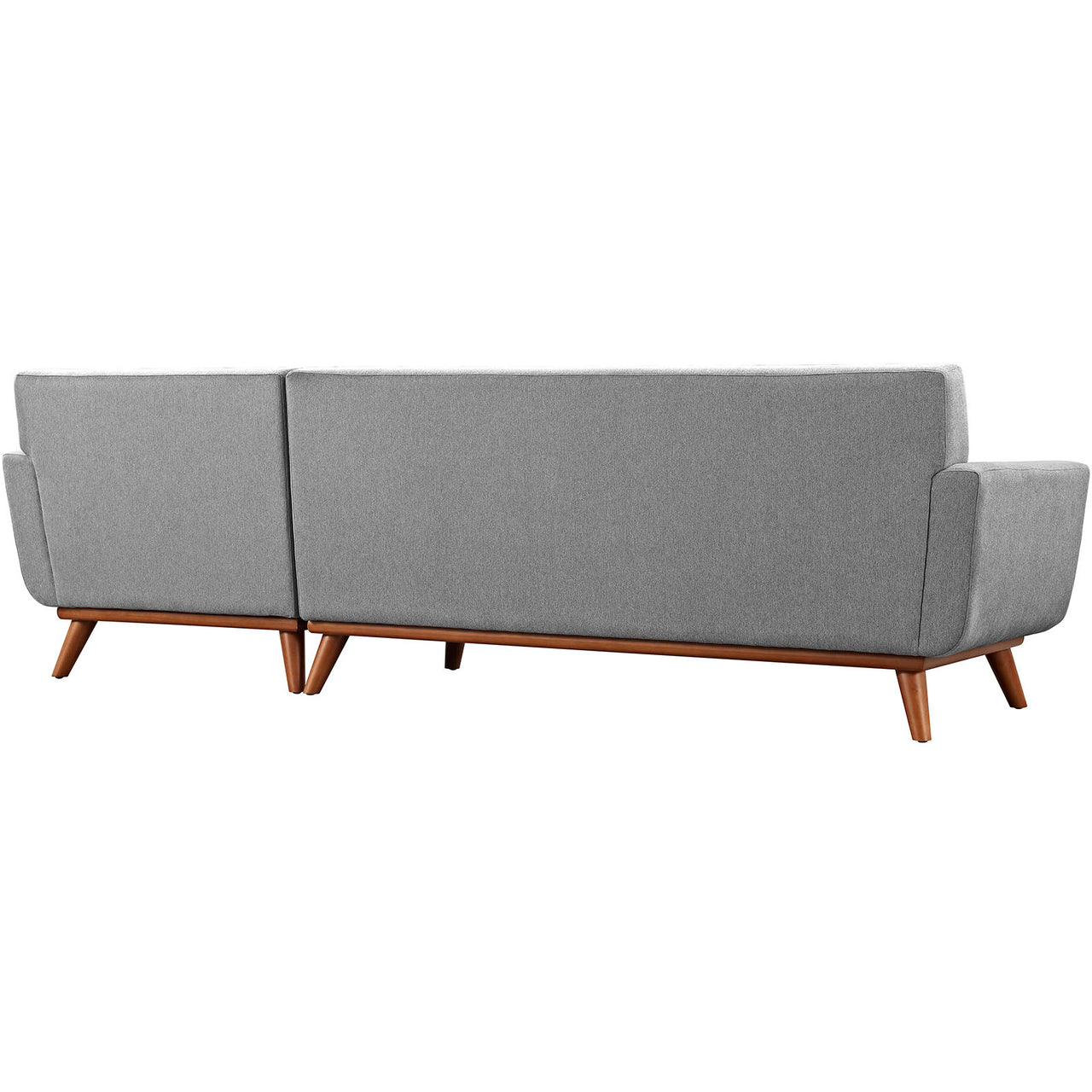 Rendezvous Right-Facing Fabric Sectional Sofa, Light Gray