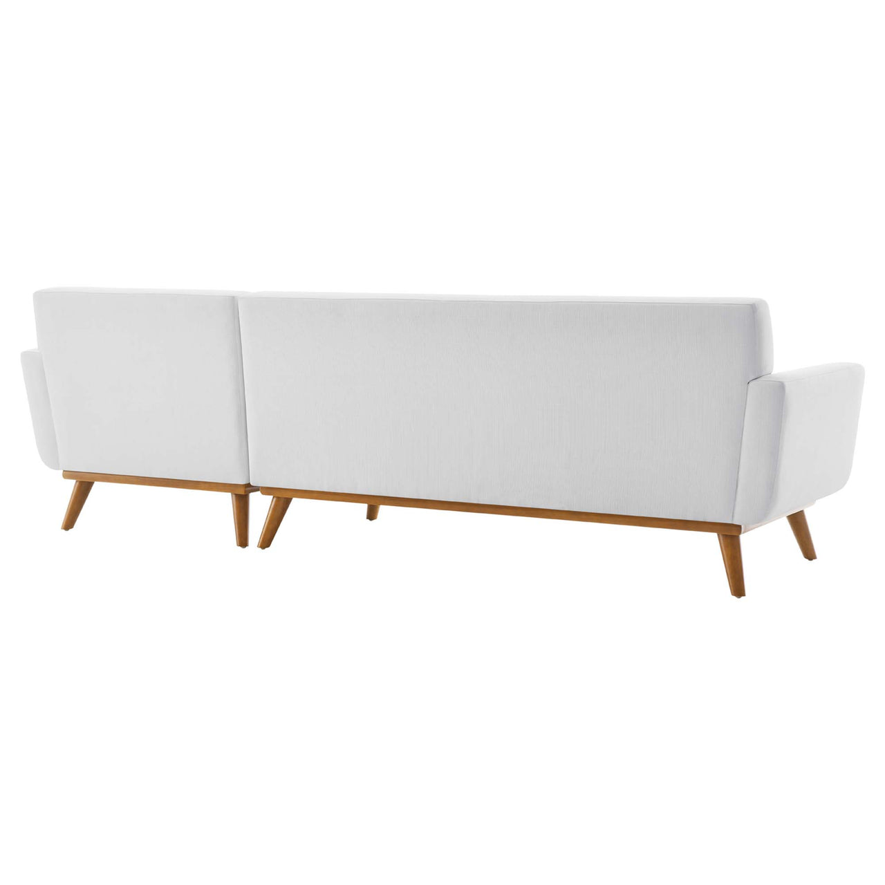 Rendezvous Right-Facing Fabric Sectional Sofa, White