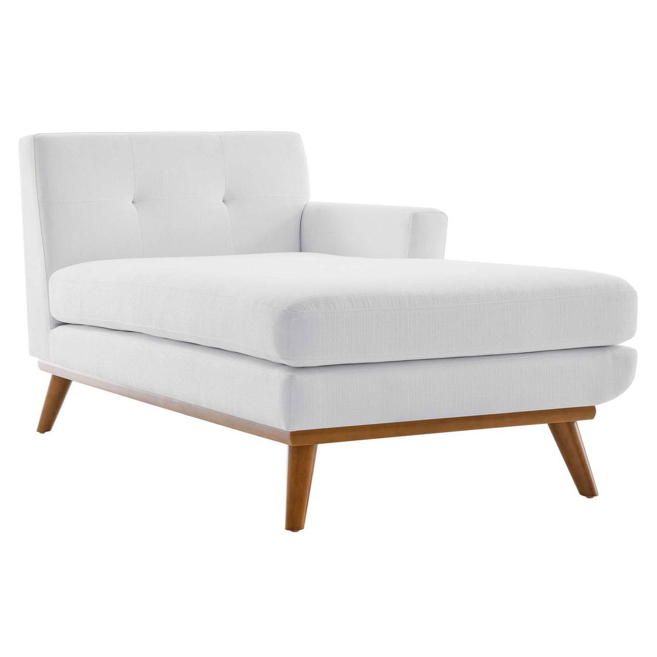 Rendezvous Right-Facing Fabric Sectional Sofa, White