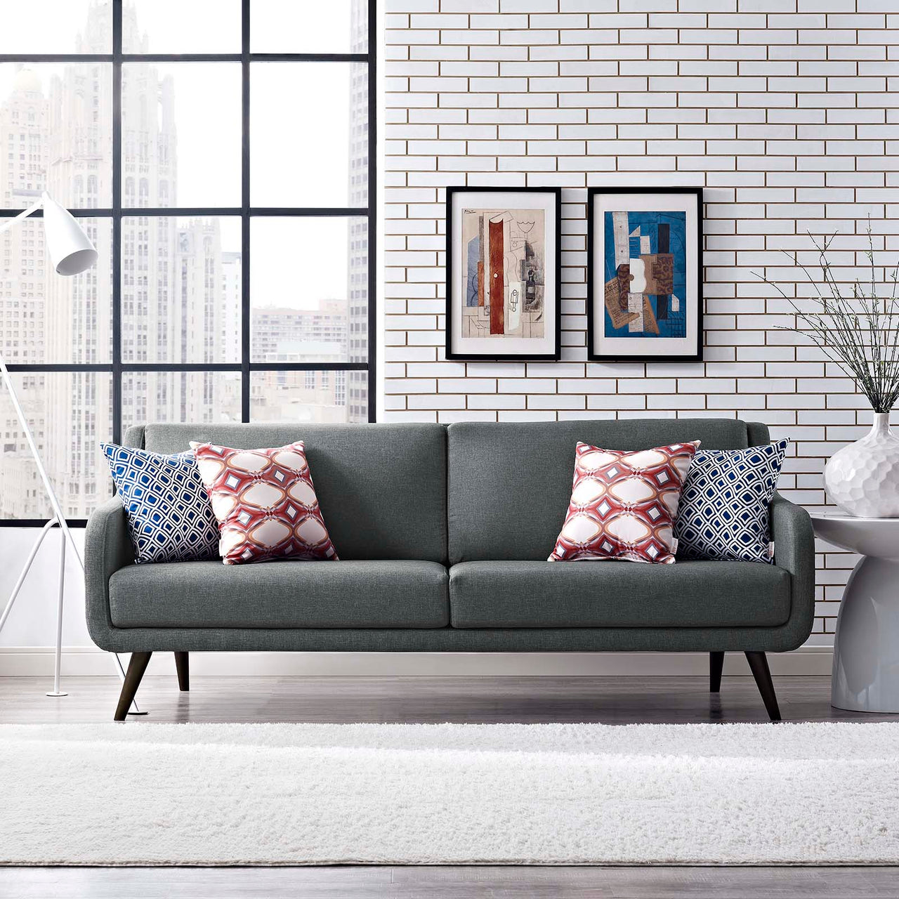Brio Fabric Sofa, Gray