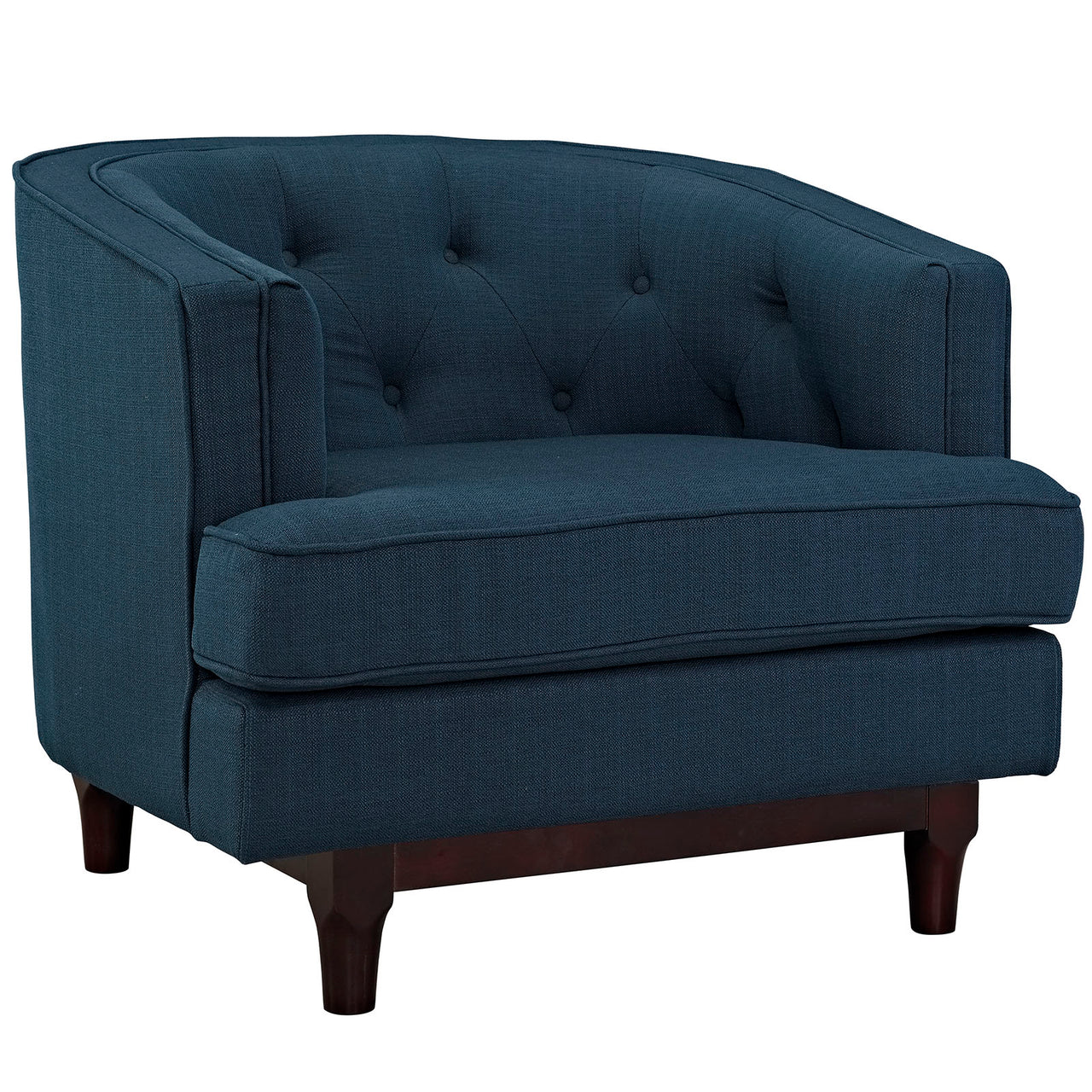 Coast Upholstered Fabric Armchair, Azure