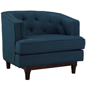 Coast Upholstered Fabric Armchair, Azure
