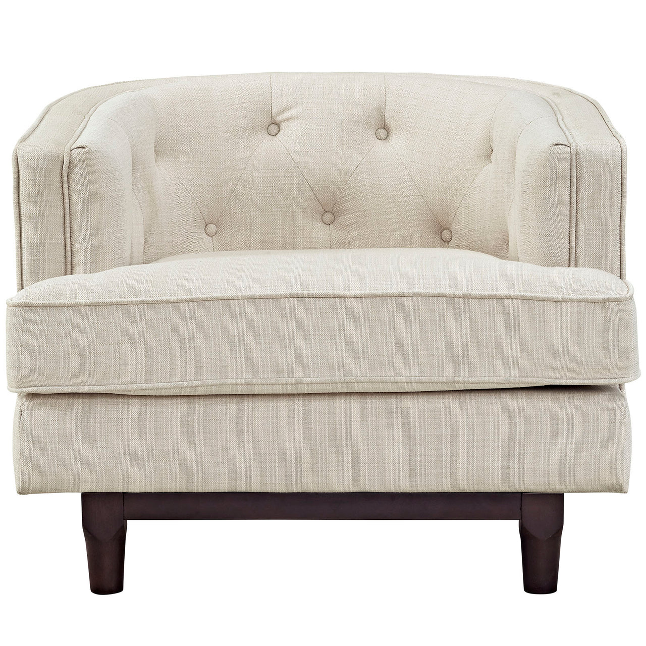 Coast Upholstered Fabric Armchair, Beige
