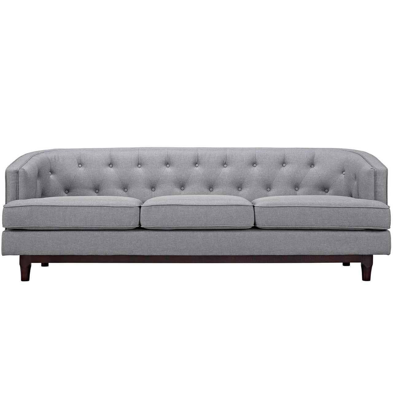 Coast Upholstered Fabric Sofa, Light Gray
