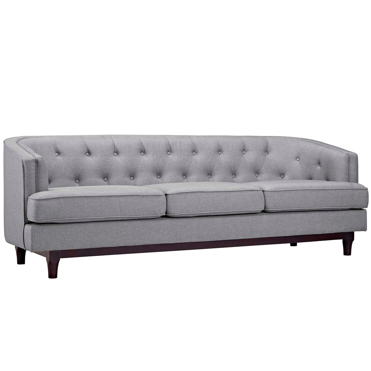 Coast Upholstered Fabric Sofa, Light Gray