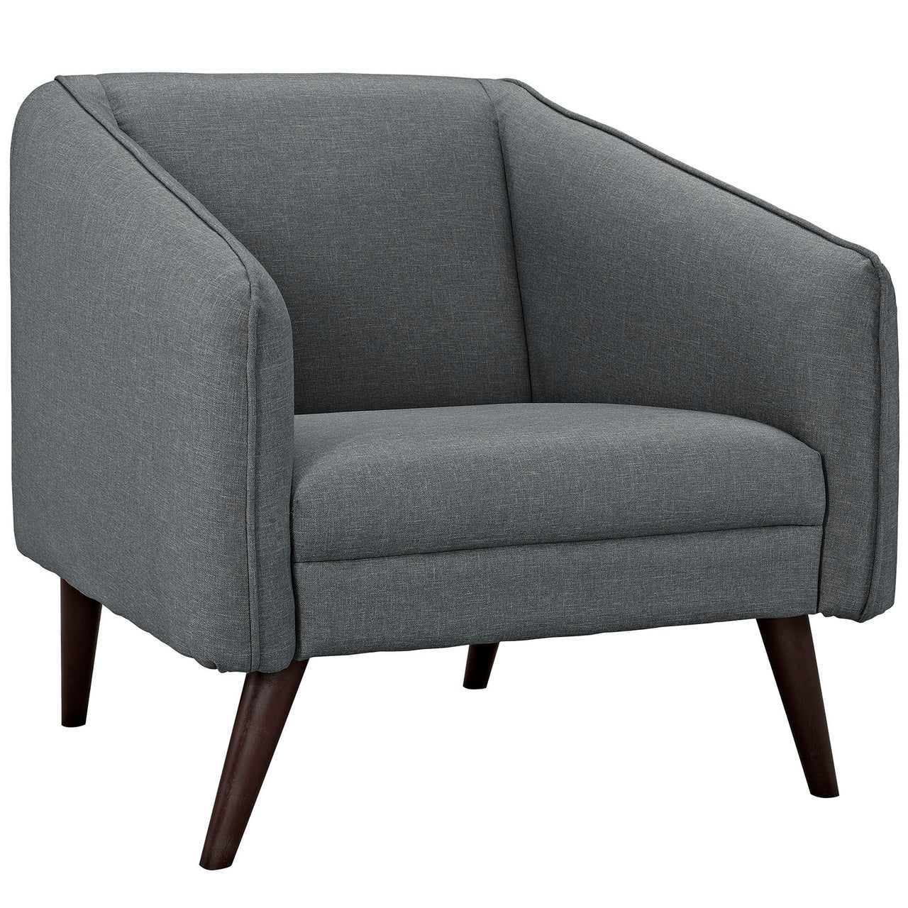 Slide Upholstered Fabric Armchair, Gray