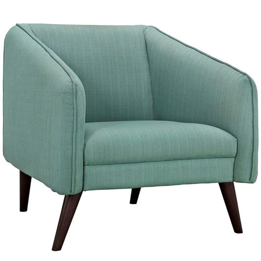 Ski Fabric Armchair, Aqua Green