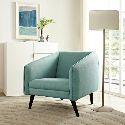 Ski Fabric Armchair, Aqua Green