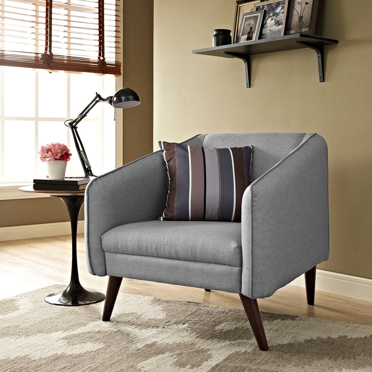 Ski Fabric Armchair, Light Gray
