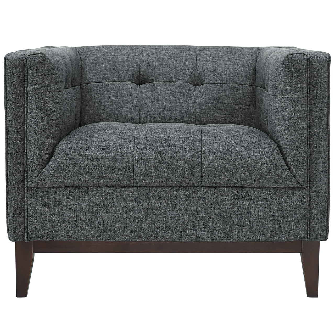 Serve Upholstered Fabric Armchair, Gray