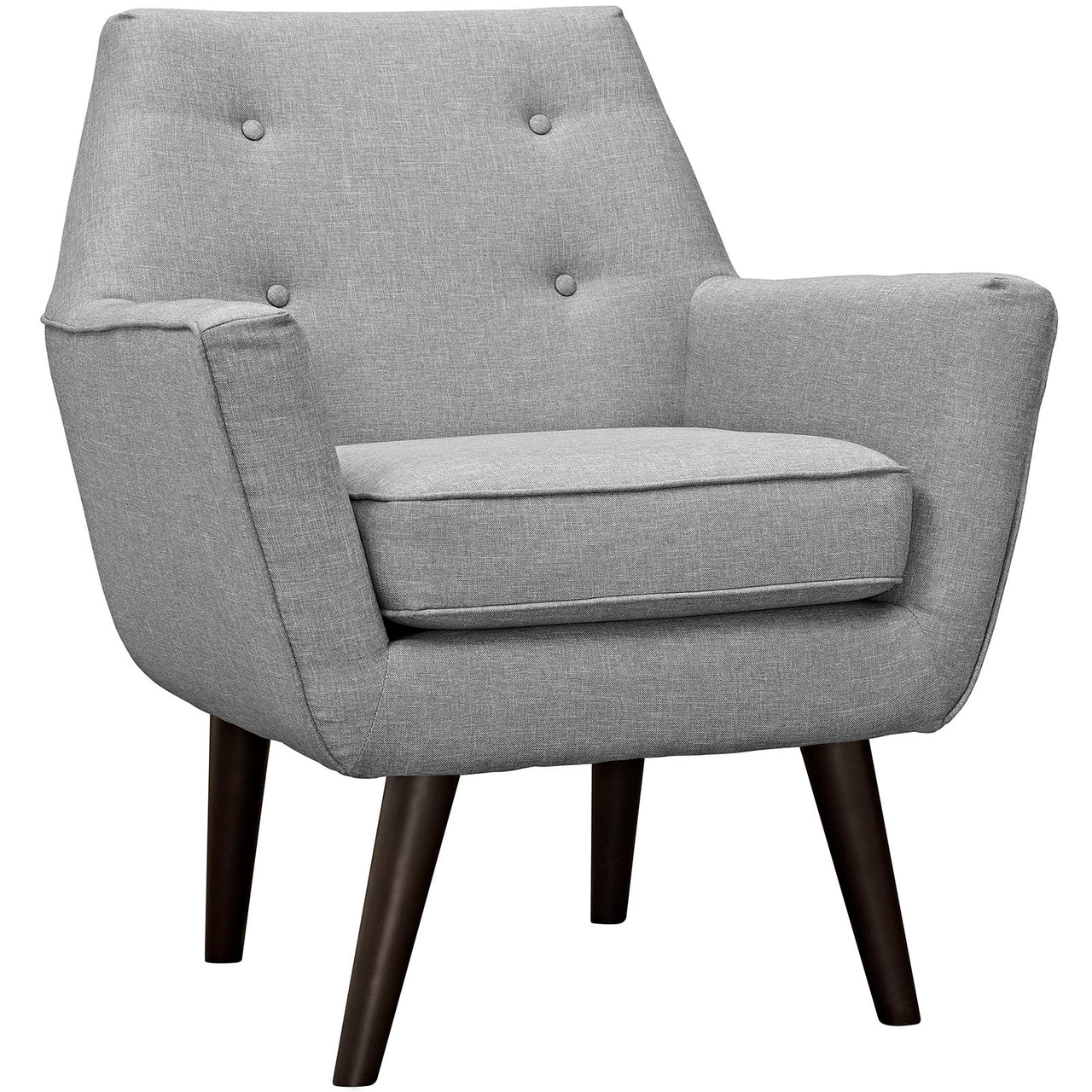 Vision Fabric Accent Chair, Light Gray