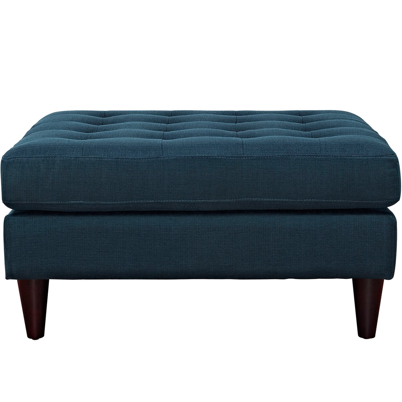 Dynasty Textured Fabric Ottoman, Azure