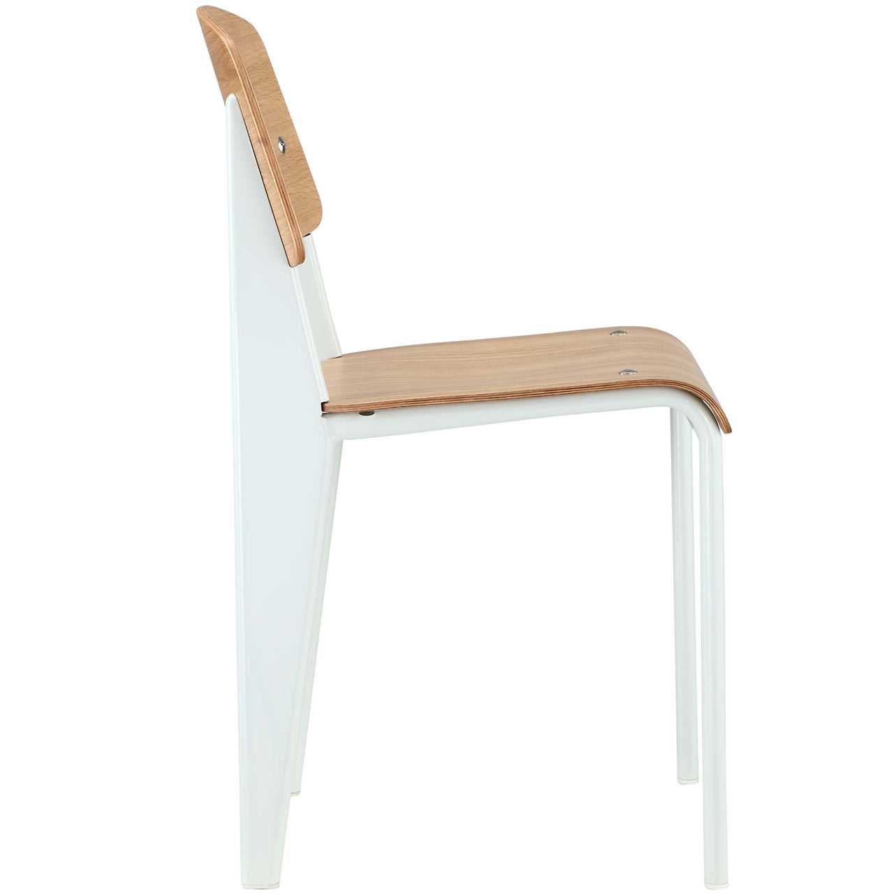 Cabin Dining Side Chair, Natural Wood & White
