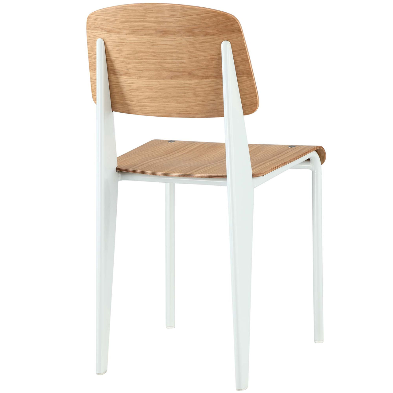 Cabin Dining Side Chair, Natural Wood & White