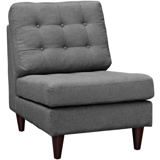 Dynasty Textured Fabric Lounge Accent Chair, Gray