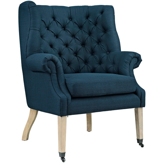 Chariot Upholstered Armchair, Azure