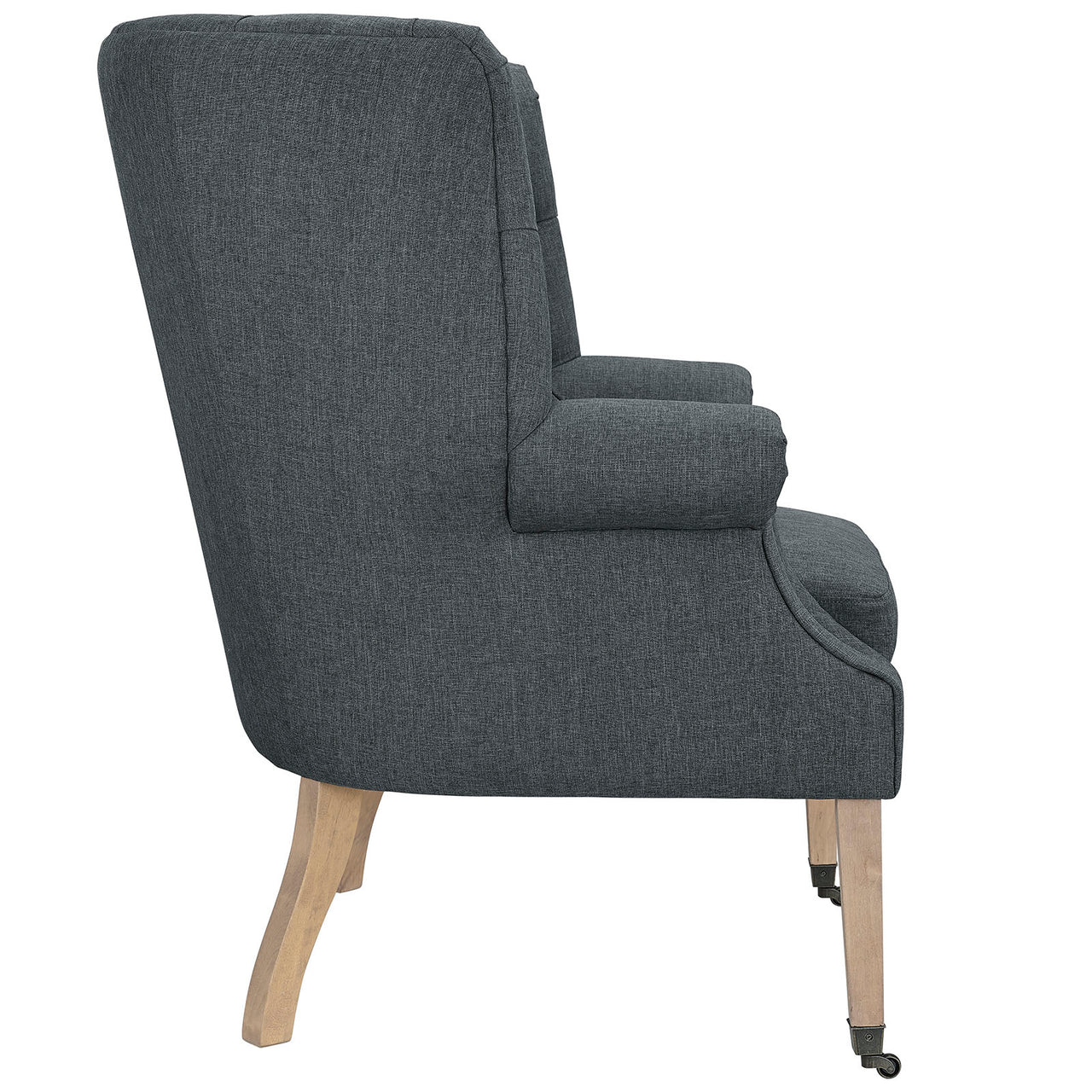 Chariot Upholstered Armchair, Gray