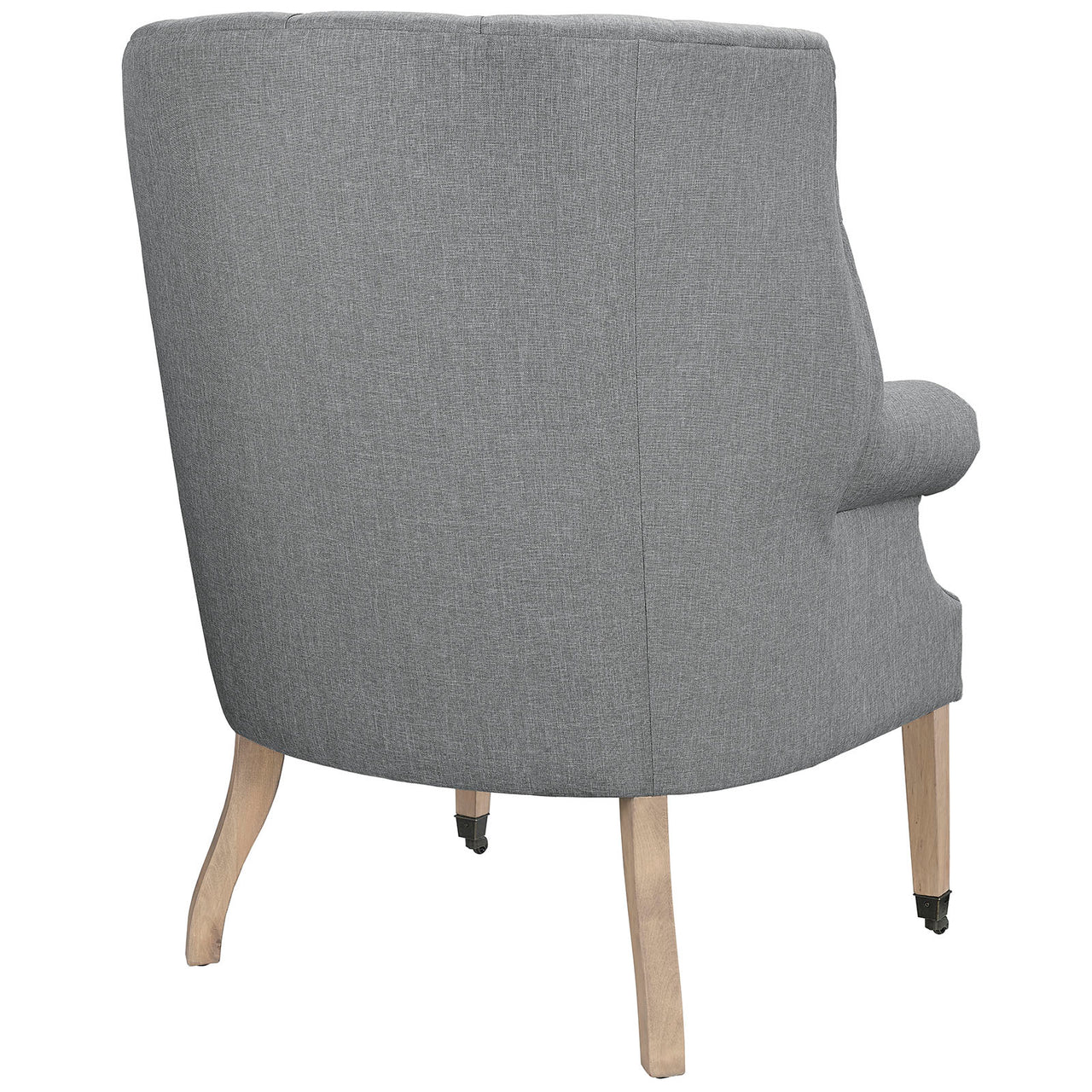 Chariot Upholstered Armchair, Light Gray