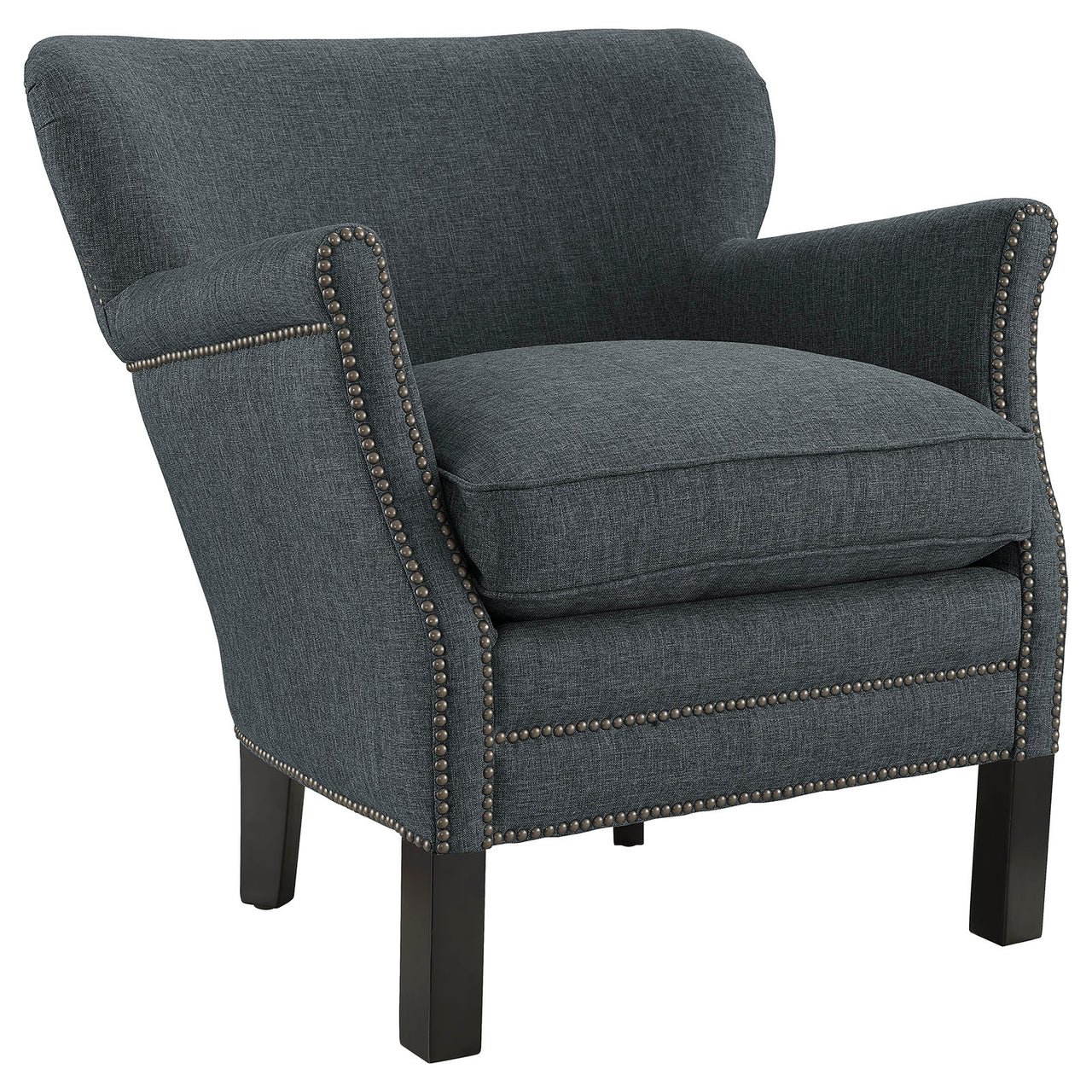 Key Upholstered Fabric Armchair, Gray
