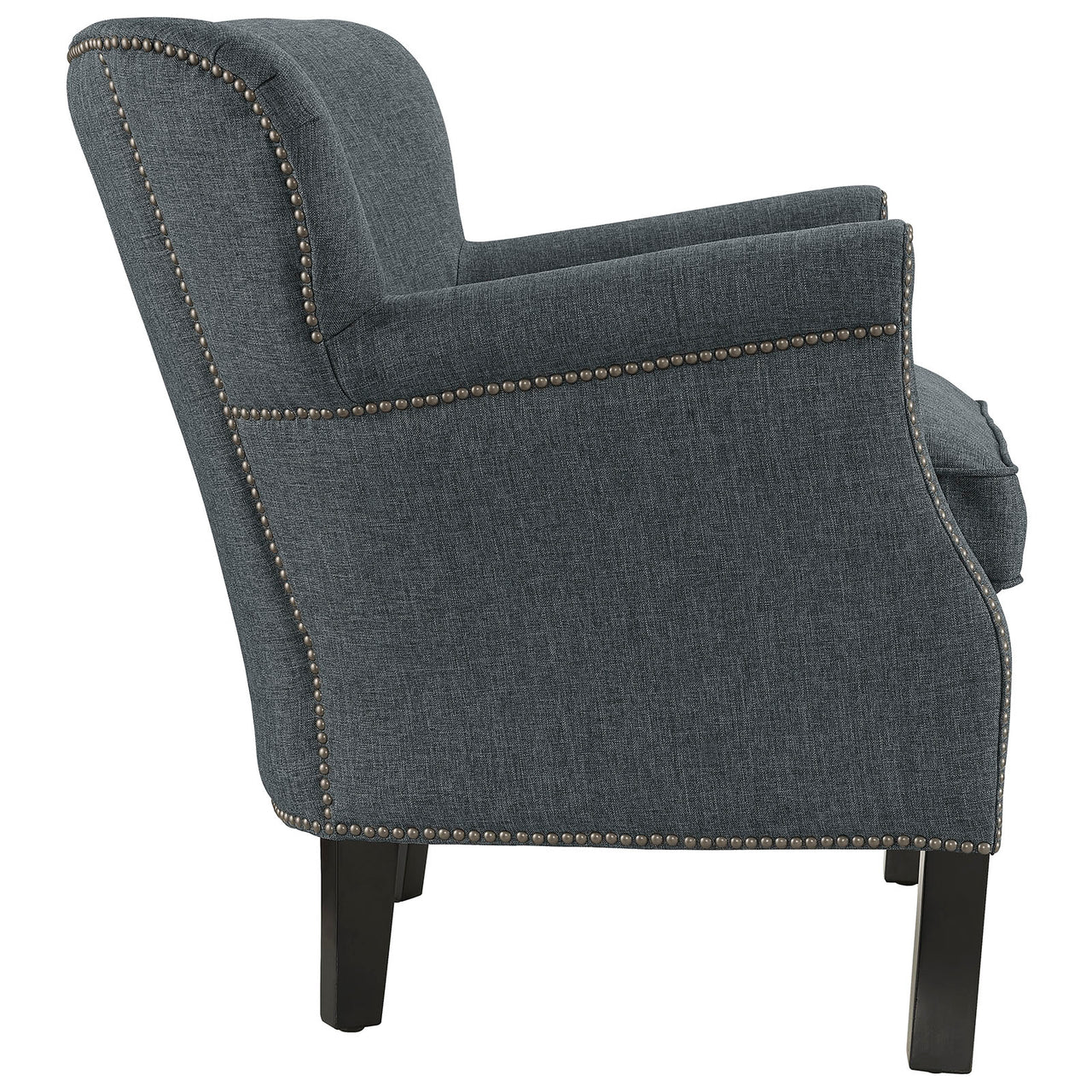 Key Upholstered Fabric Armchair, Gray