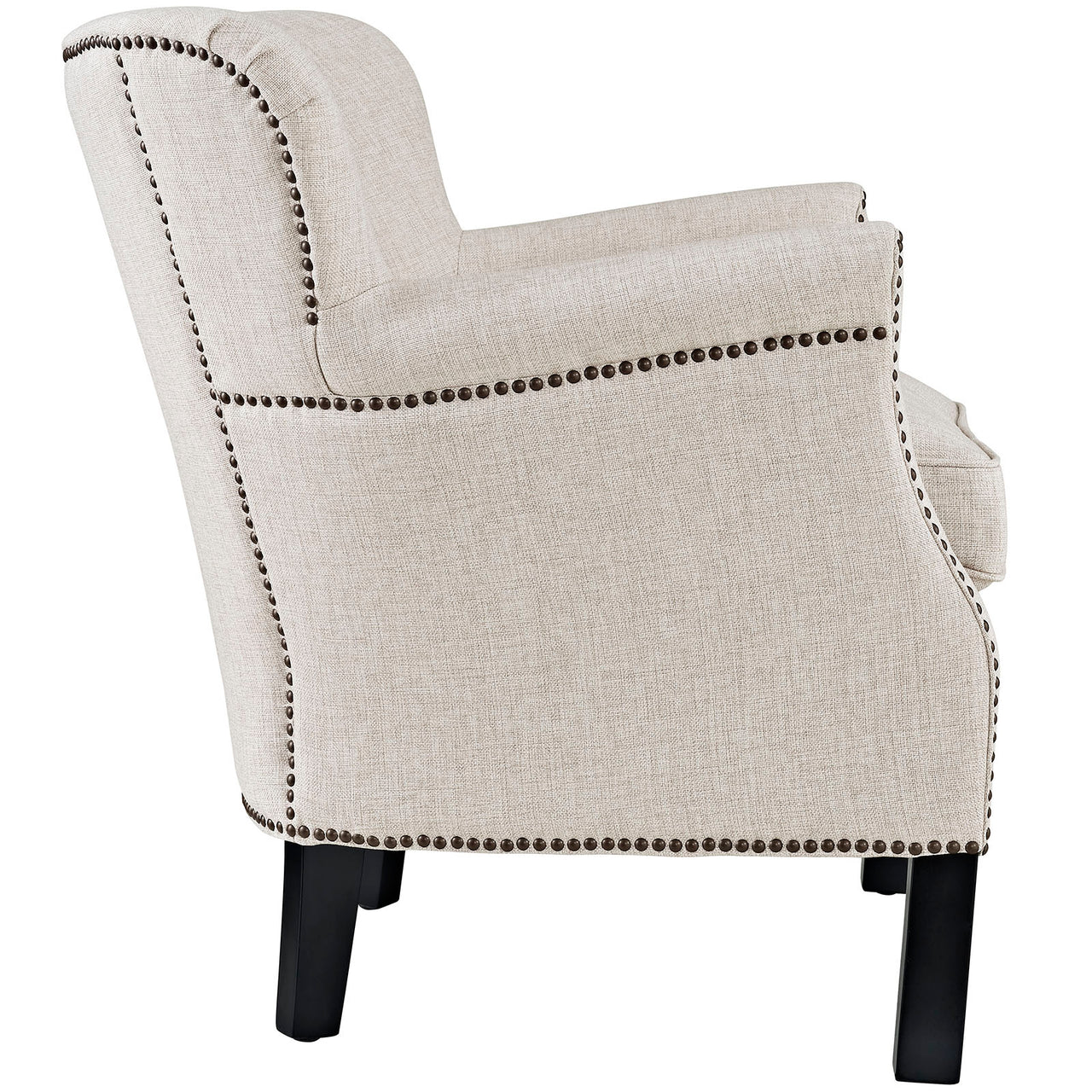Key Upholstered Fabric Armchair, Sand