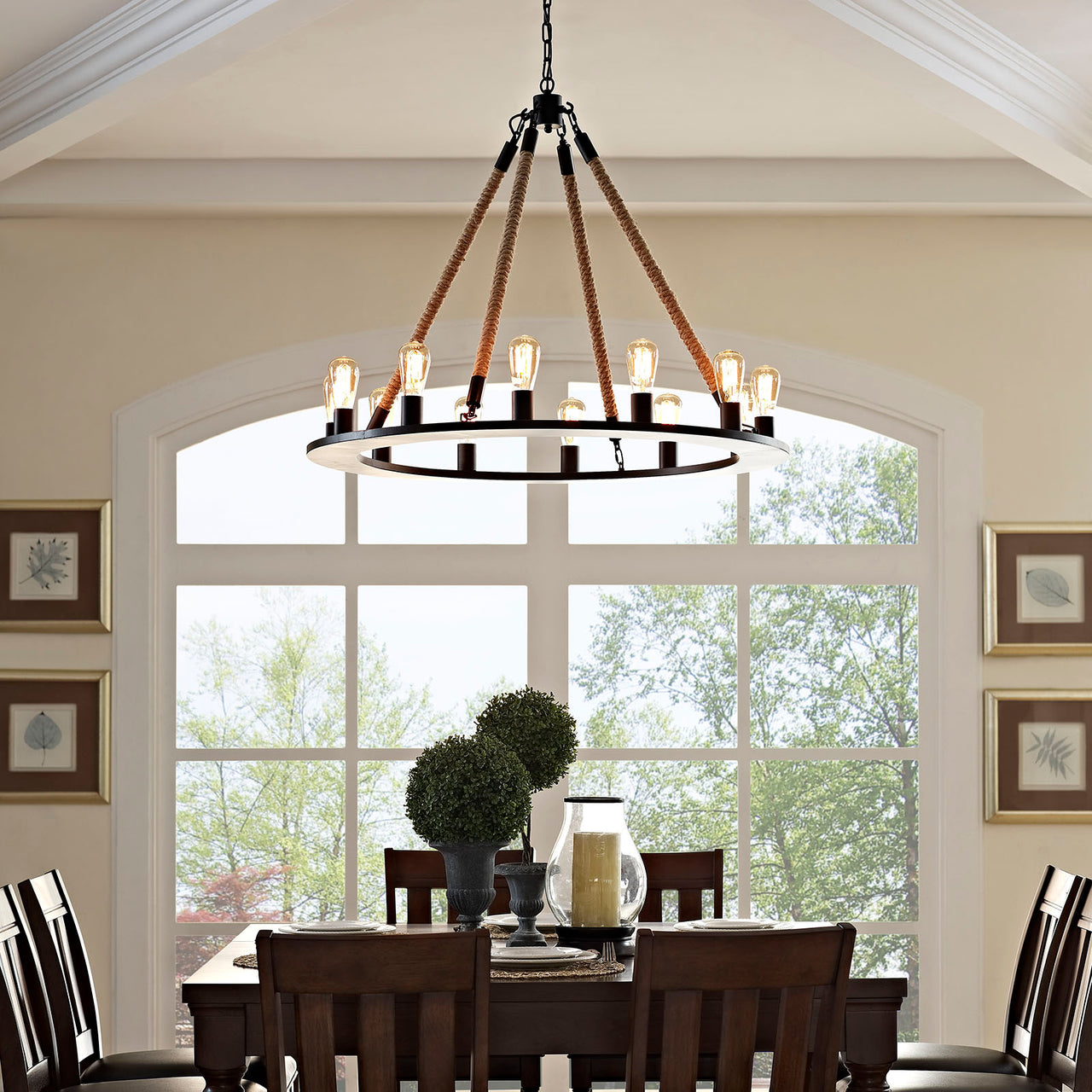 Encircle Chandelier, Brown