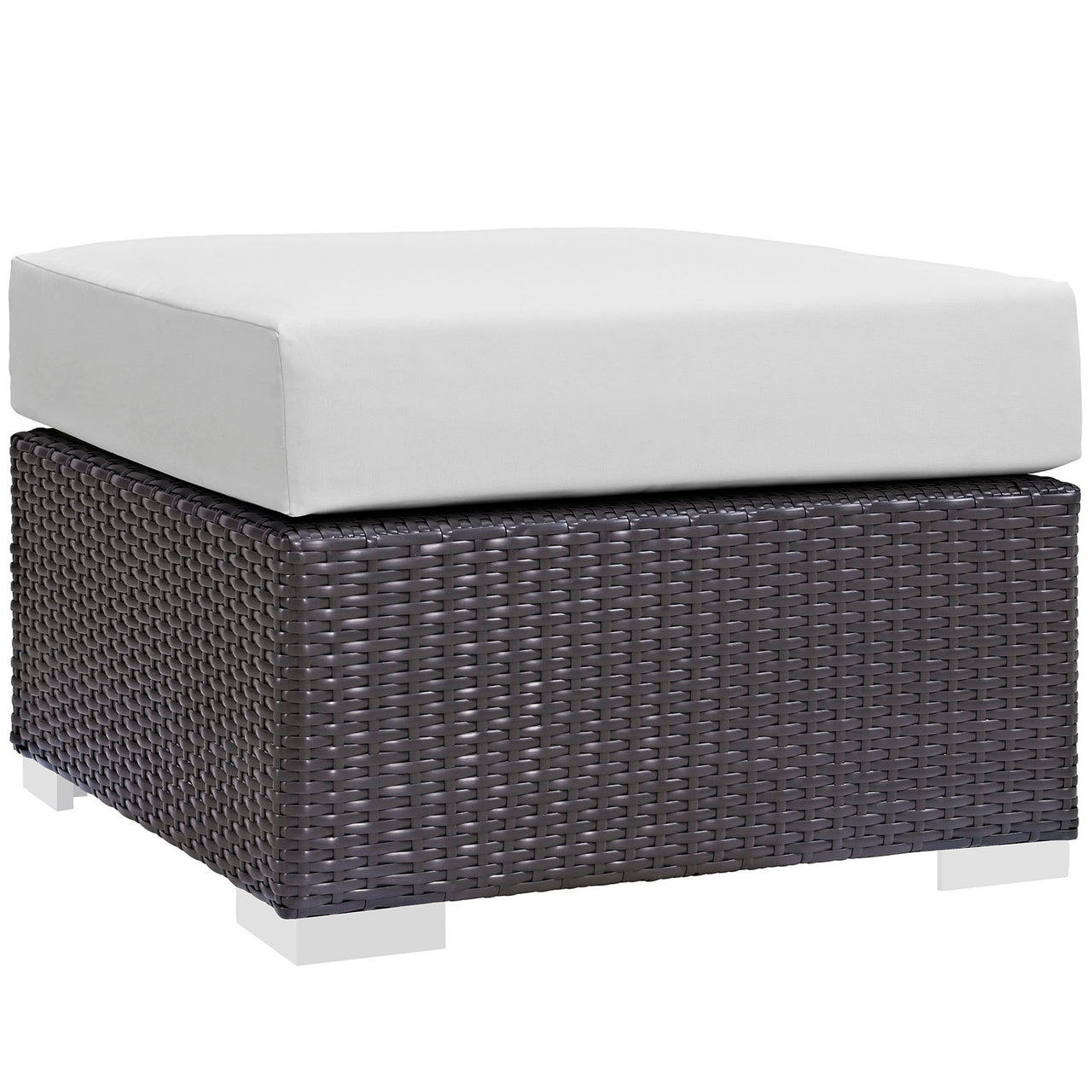 Convene 5 Piece Outdoor Patio Sofa Set, Espresso & White