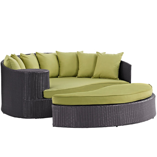 Conversation Alfresco Daybed, Espresso & Peridot