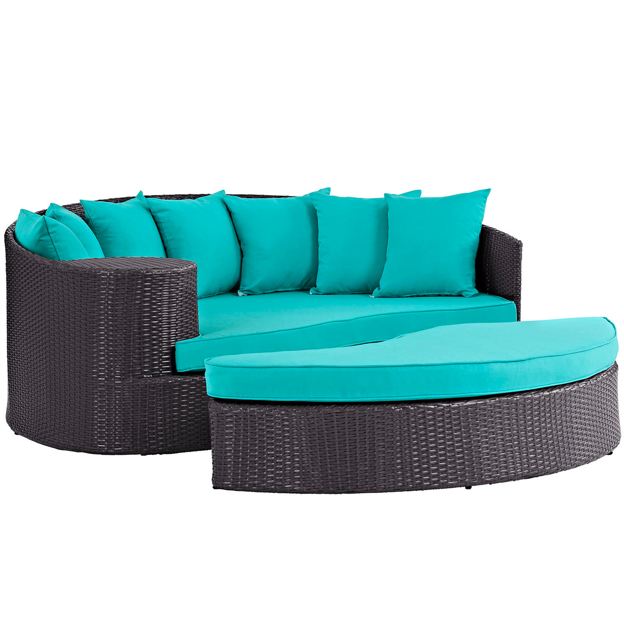 Conversation Alfresco Daybed, Espresso & Turquoise